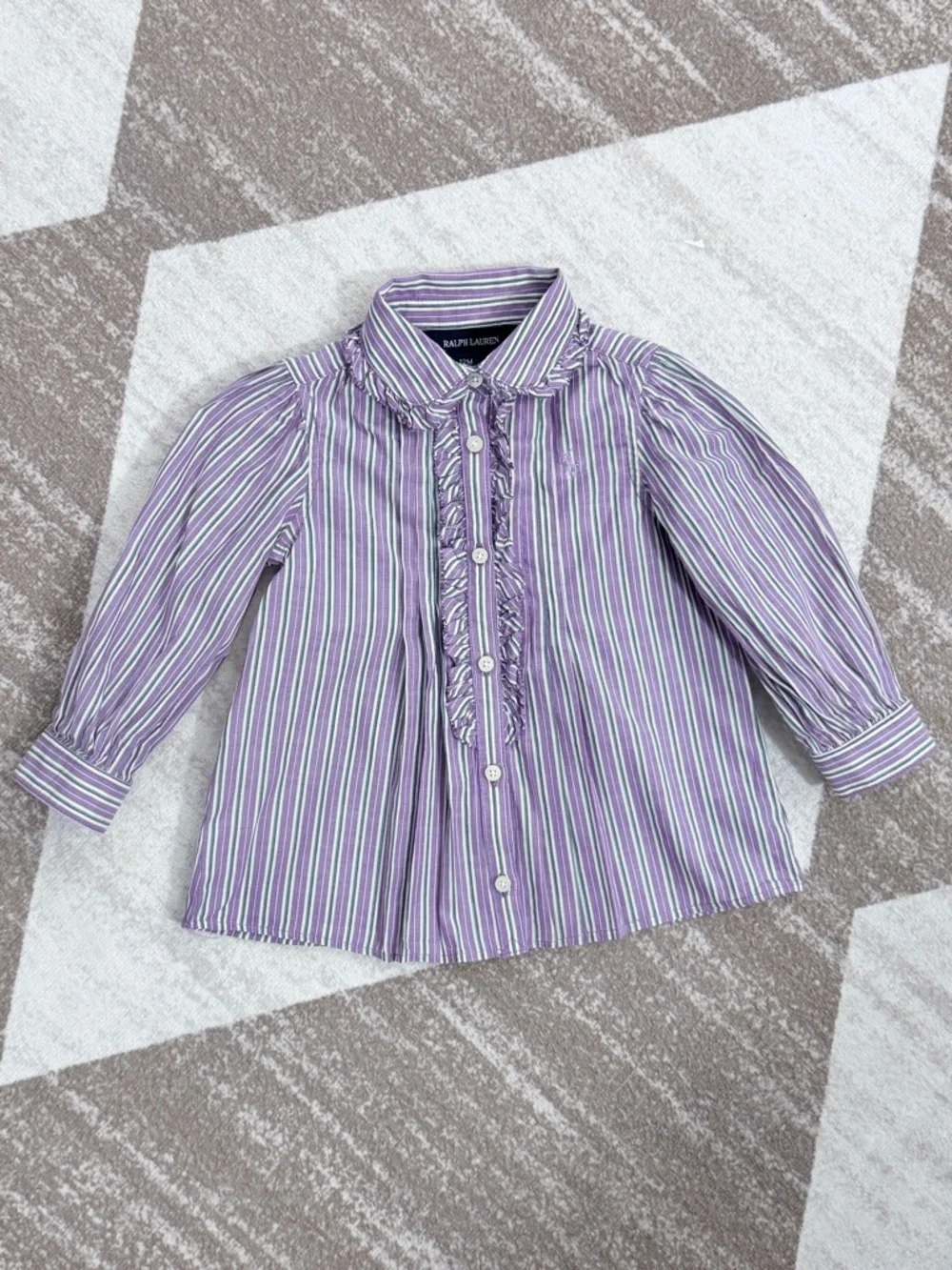 Ralph Lauren Lilac Stripe Button Down 12M